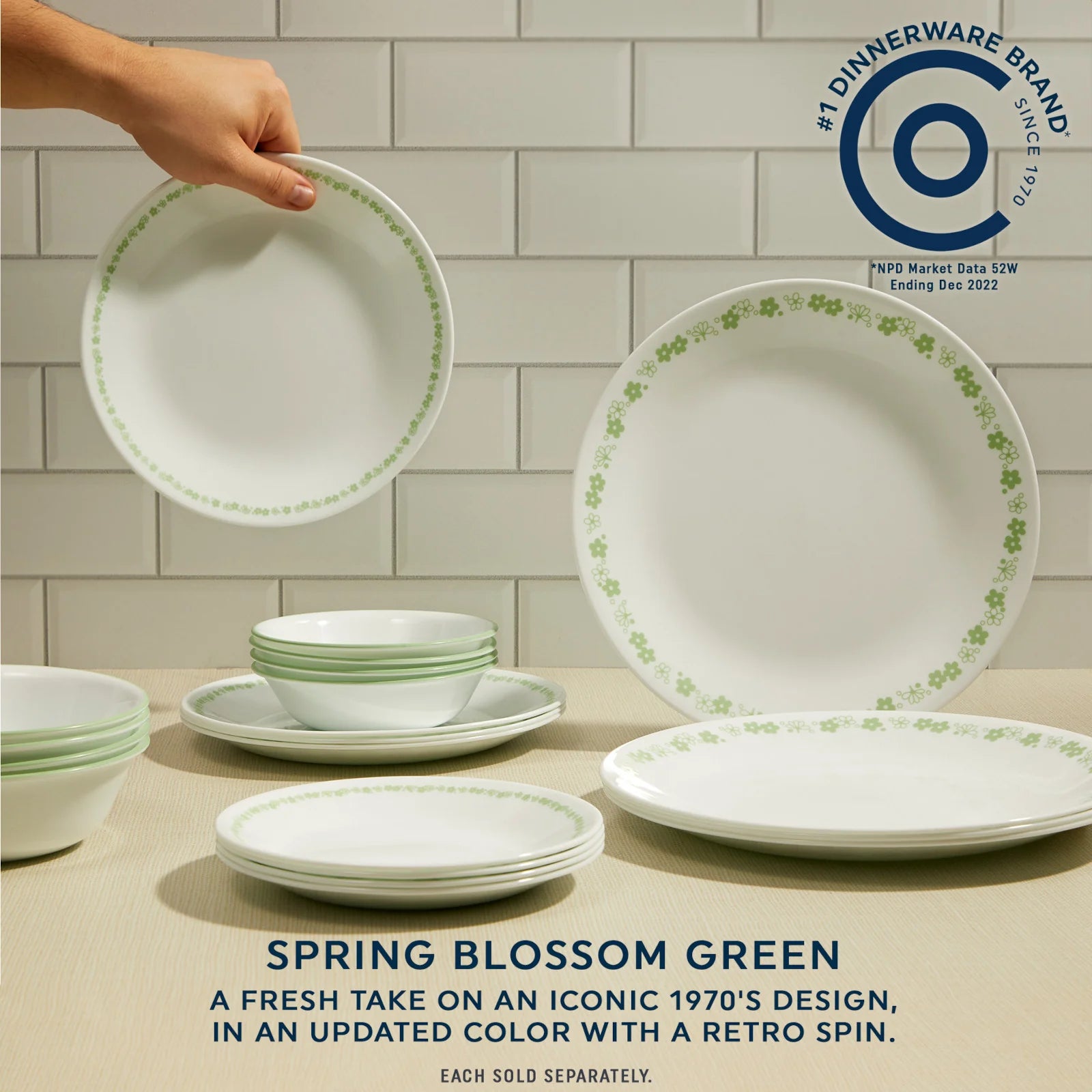 Spring Blossom Green 10-ounce Bowl - Image 2