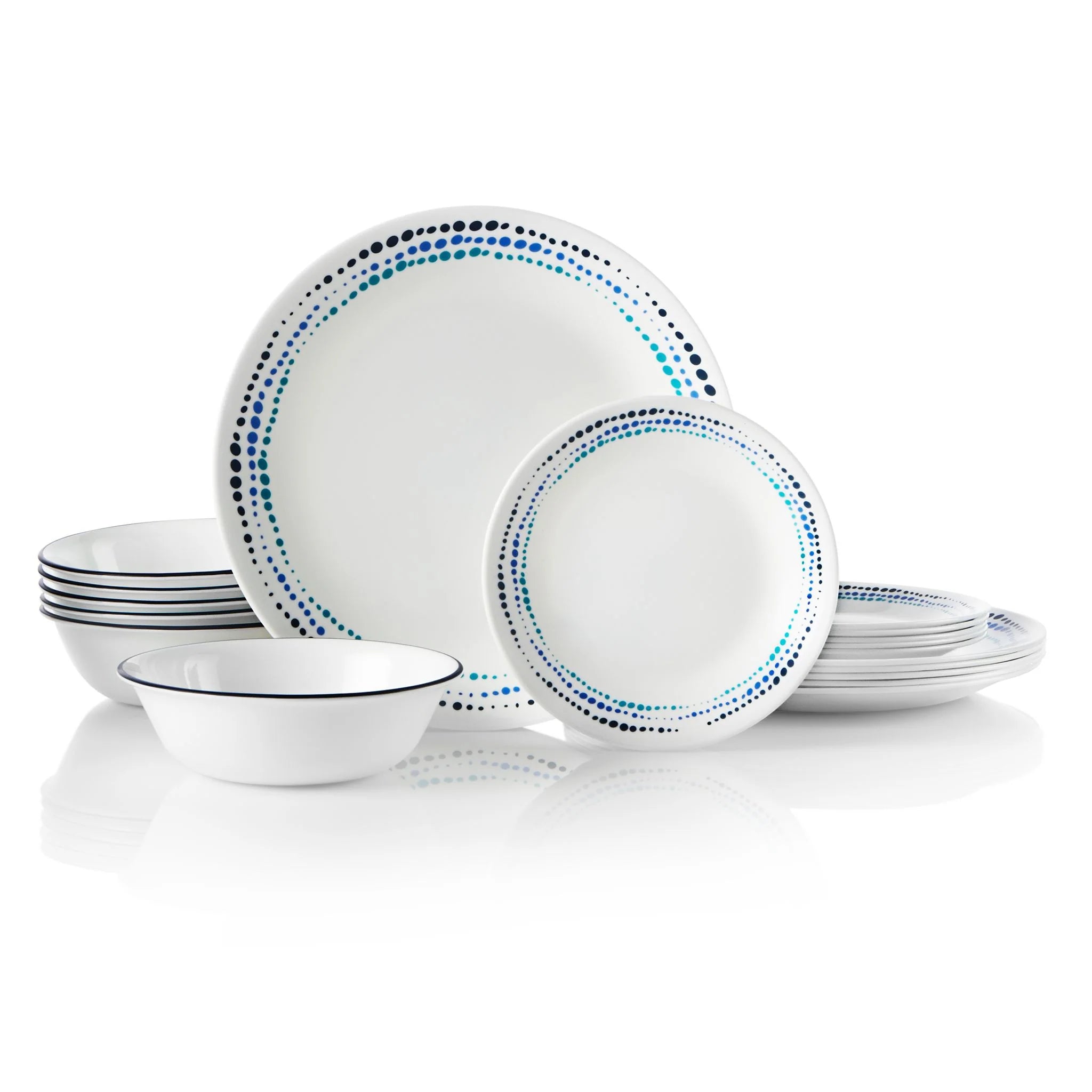 Ocean Blues 18-piece Dinnerware Set, Service for 6 - Image 2