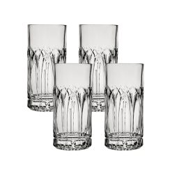 ware Traze PST Highball Glasses (4-Pieces), 12-ounce, Dishwasher Safe