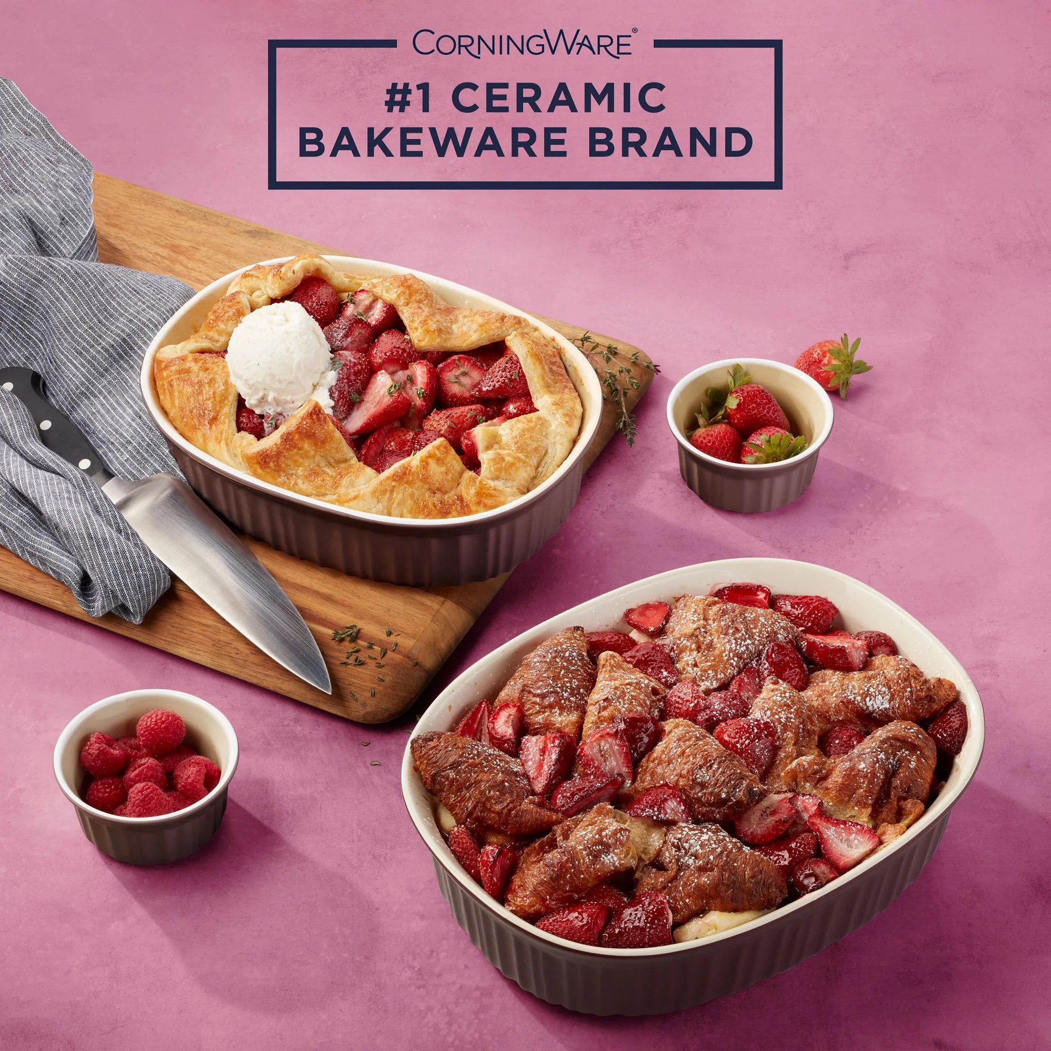 French Colors 10-piece Bakeware Set, Cabernet - Image 2