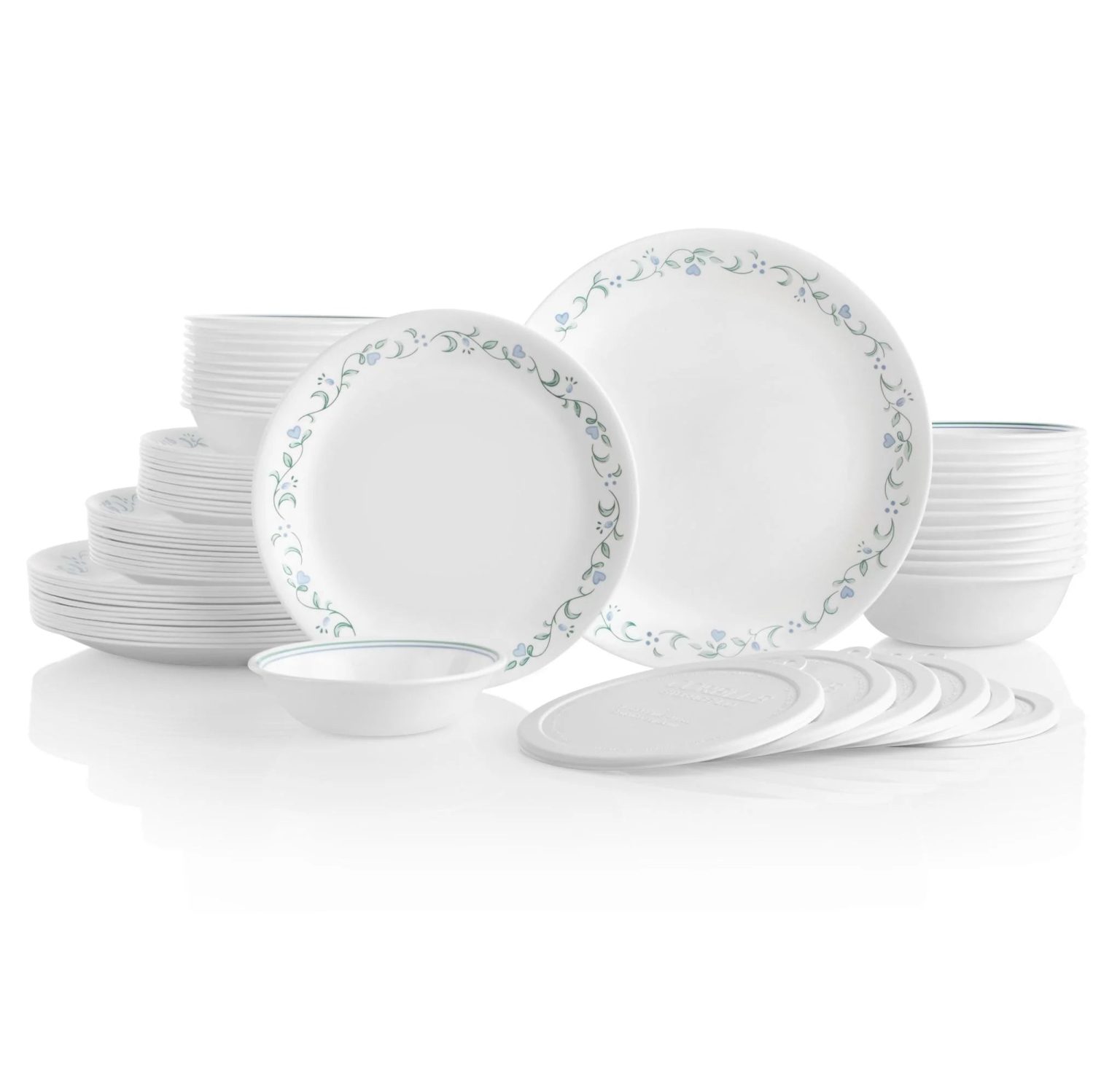 Country Cottage 66-piece Dinnerware Set, Service for 12 – Lightweight ...