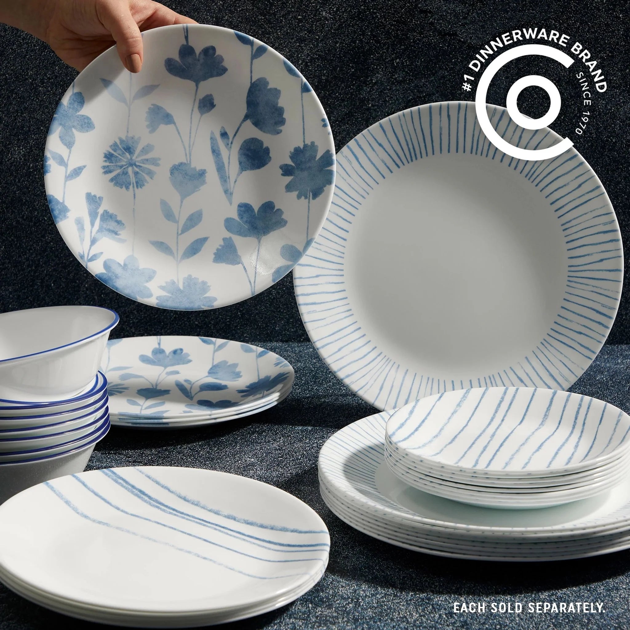 Botanical Stripes 10.25 Dinner Plate - Image 4