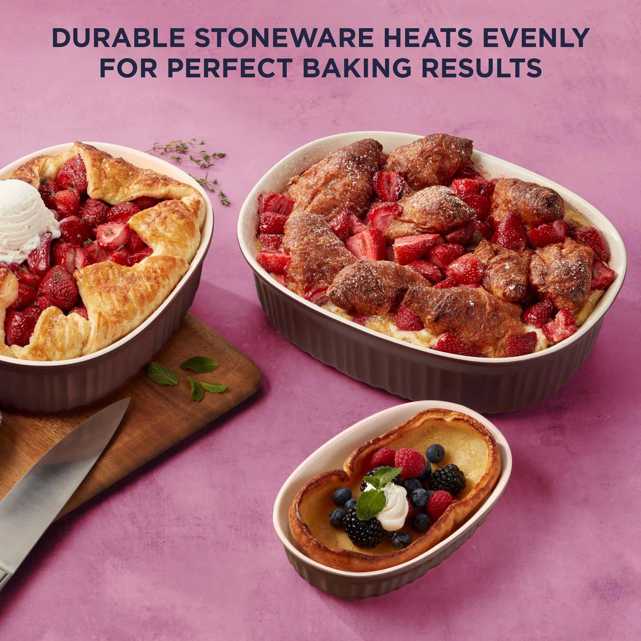French Colors 10-piece Bakeware Set, Cabernet - Image 4