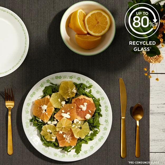 Spring Blossom Green 12-piece Dinnerware Set, Service for 4 - Image 6