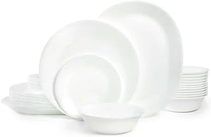 Winter Frost White 38-piece Dinnerware Set, Service for 12