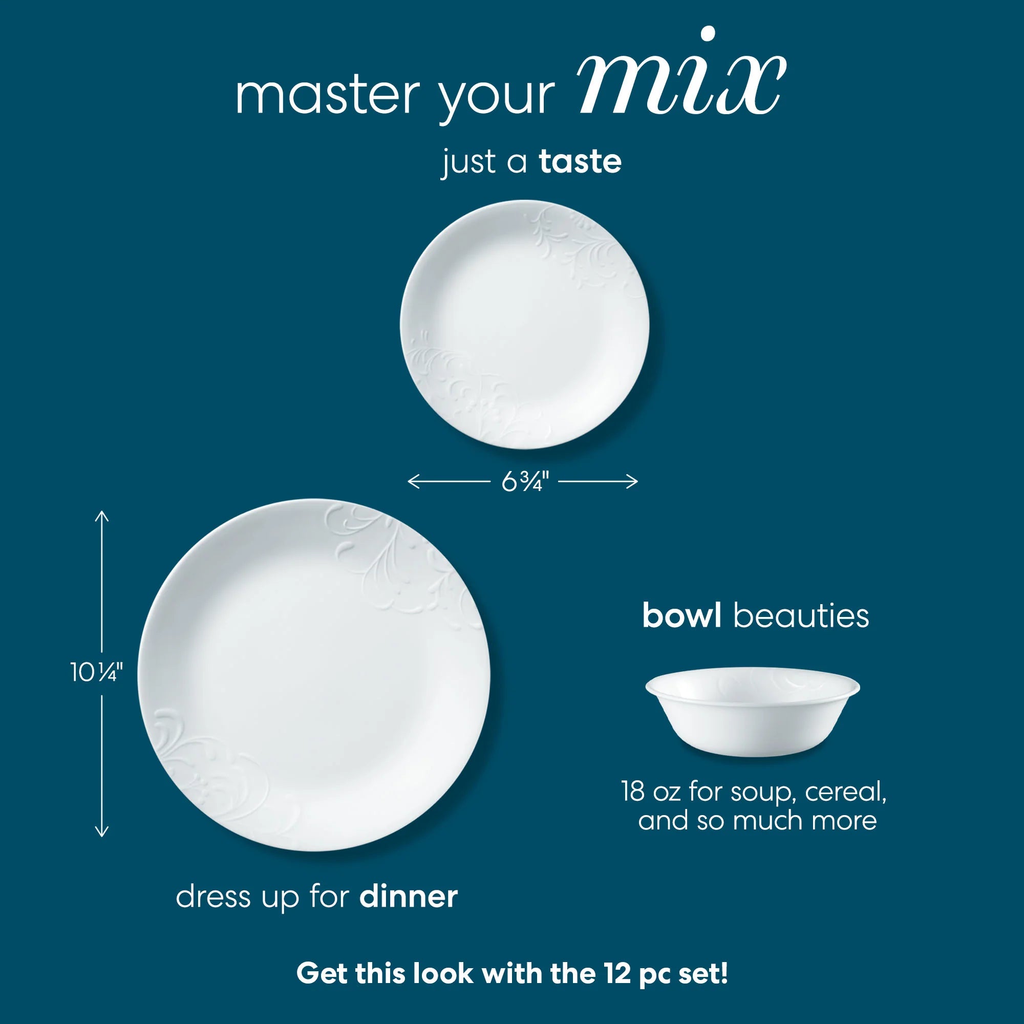 Madeline 12-piece Dinnerware Set, Service for 4 - Image 3