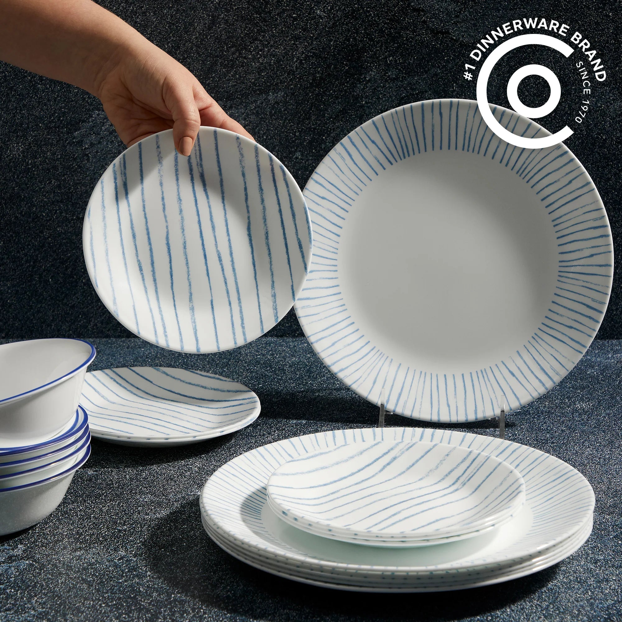 Nautical Stripes 18-piece Dinnerware Set, Service for 6 - Image 3
