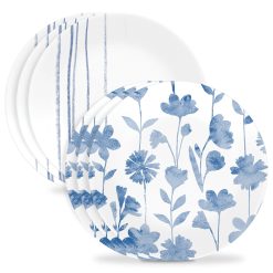 Botanical Stripes 8.5 Salad Plates, 6 Pack