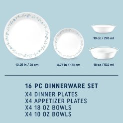 Alternative view of Country Cottage 16-piece Mugless Dinnerware Set, Service for 4