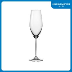 Alternative view of Sondria Champagne Flute Glasses (4-pieces), 7.25-ounce, Dishwasher Safe