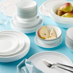 Alternative view of Mystic Gray 78-piece Dinnerware Set, Service for 12