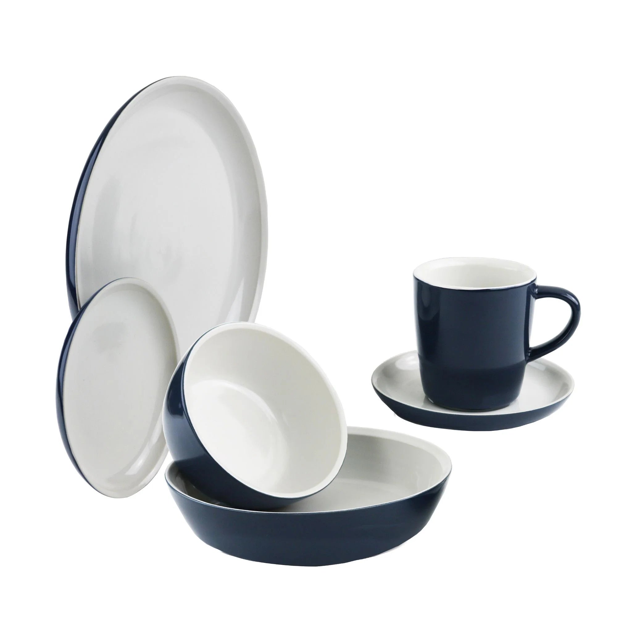 6-piece Midnight Blue Dinnerware Set , Service for 1