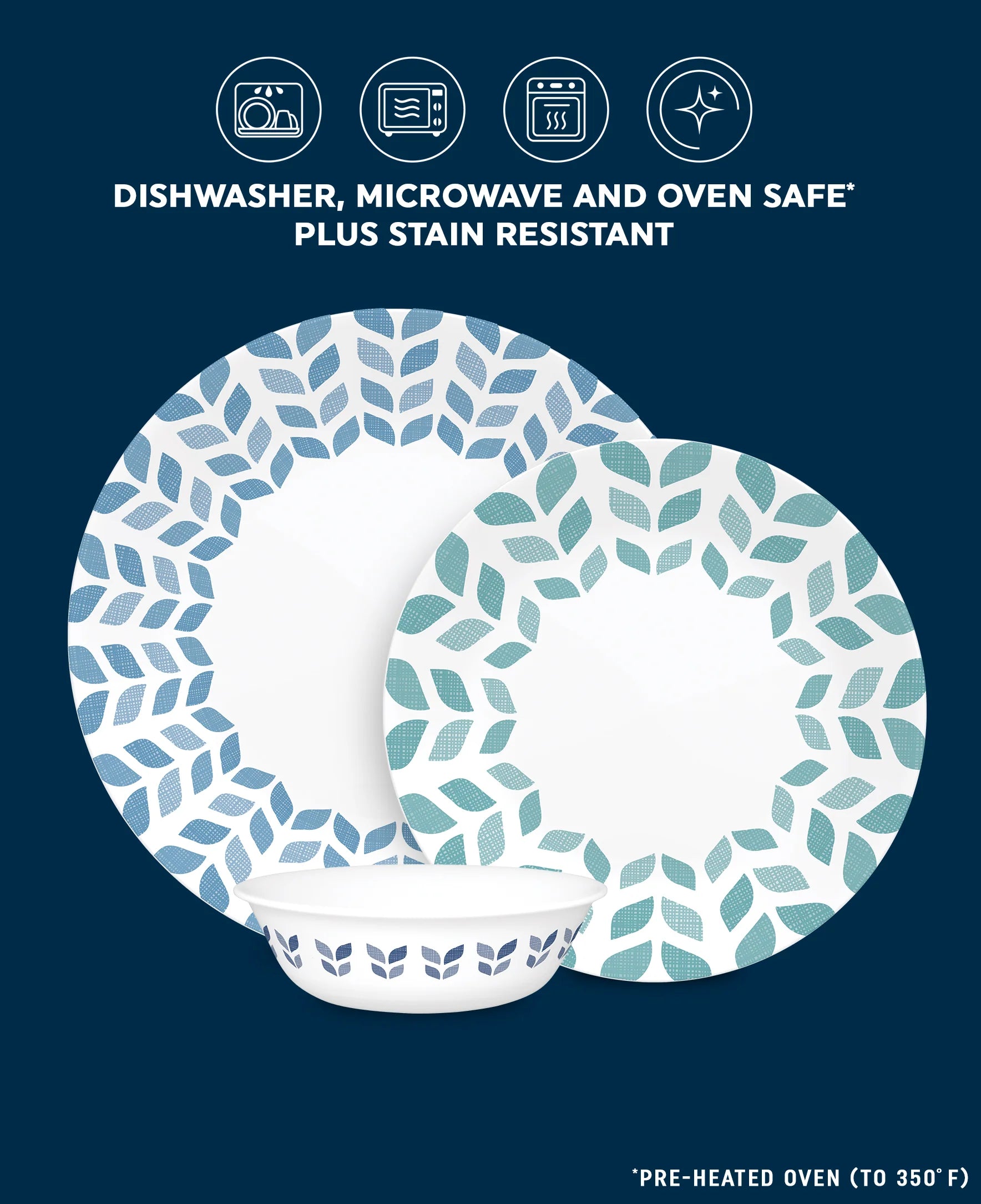 Global Collection Northern Pines 12-piece Dinnerware Set, Service for 4 - Image 3