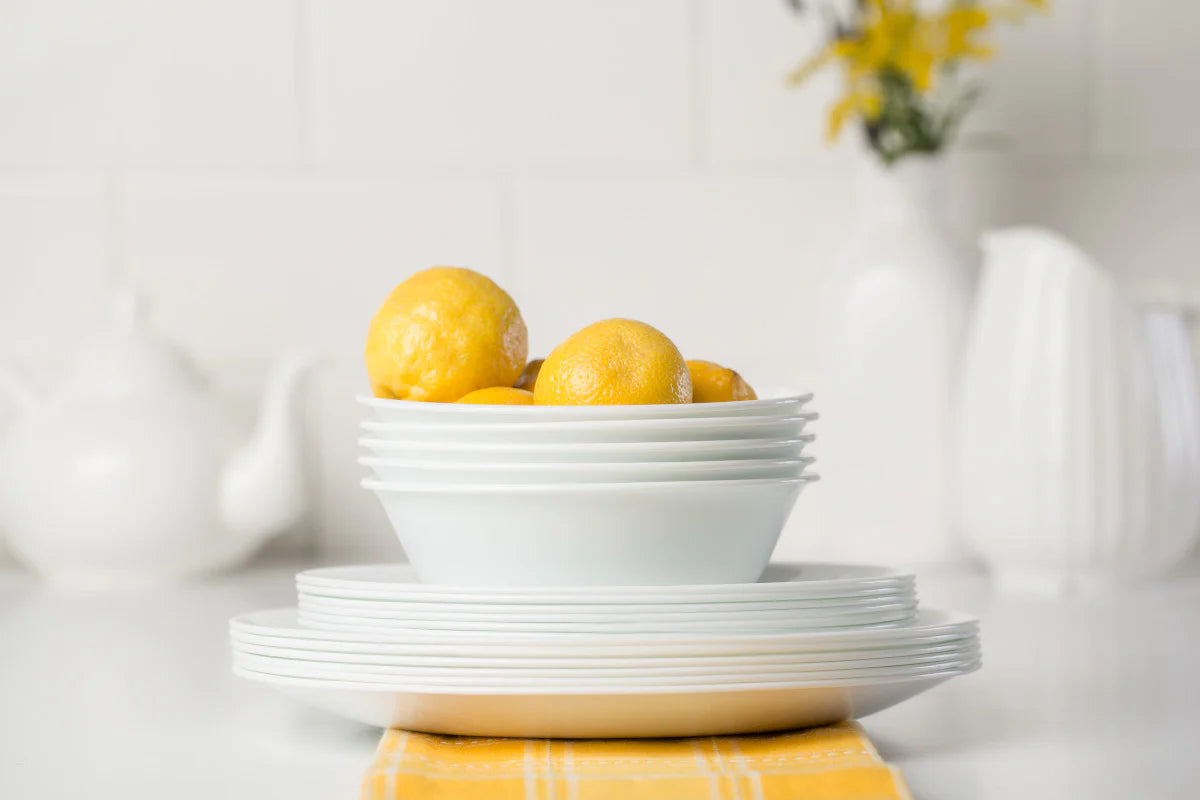 Winter Frost White 18-piece Dinnerware Set, Service for 6 - Image 2