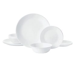 Winter Frost White 12-piece Dinnerware Set, Service for 4